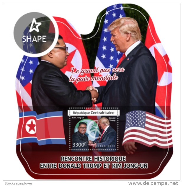 Central Africa 2018 Donald Trump And Kim Jong-un  US -DPR KOREA   Summit SIngaore  S201808 - Repubblica Centroafricana