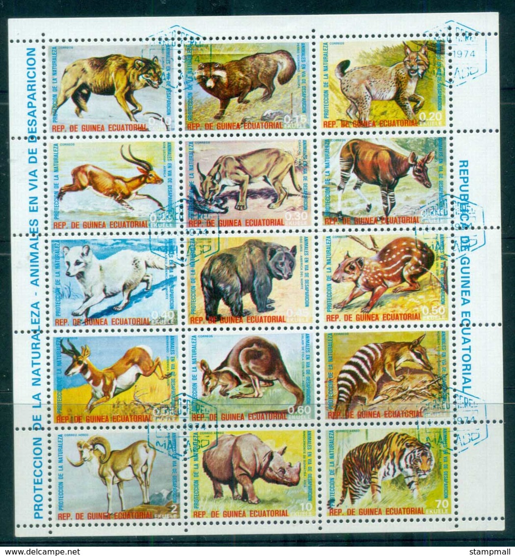 Equatorial Guinea 1974 Nature Protection Sheetlet CTO - Equatorial Guinea