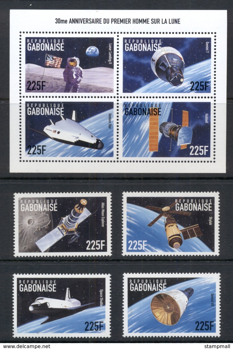 Gabon 1999 Space Exploration 225f MS & Set MUH - Gabon