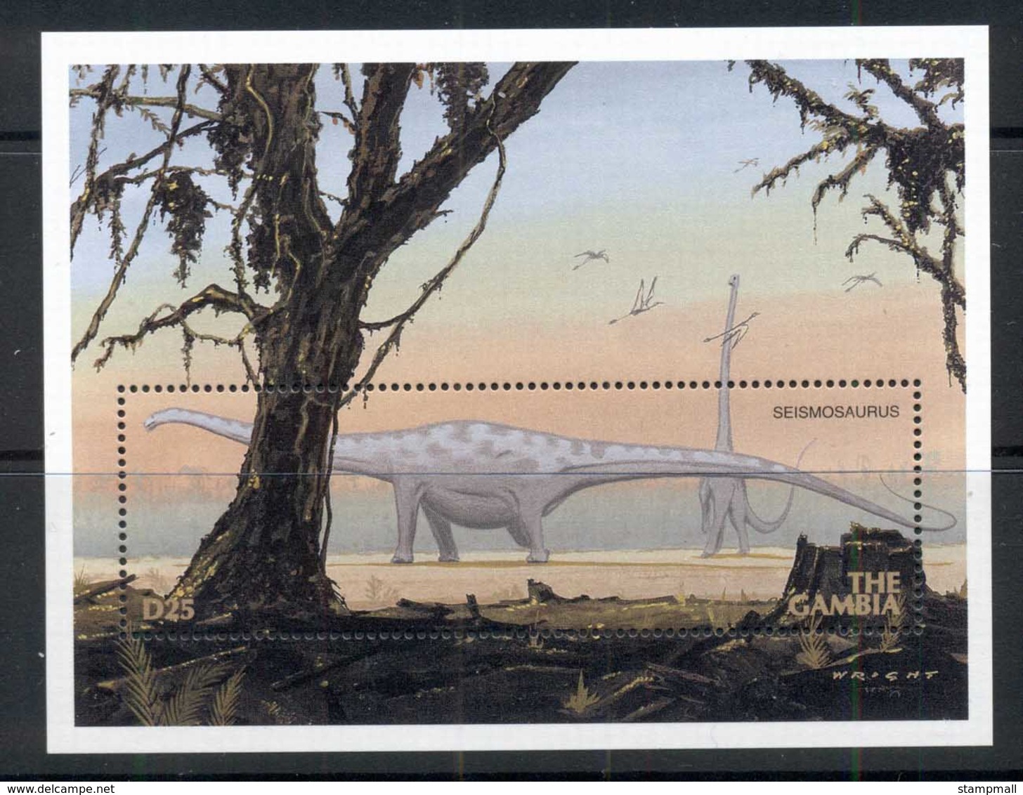 Gambia 1999 Prehistoric Animals, Dinosaurs MS MUH - Gambia (1965-...)