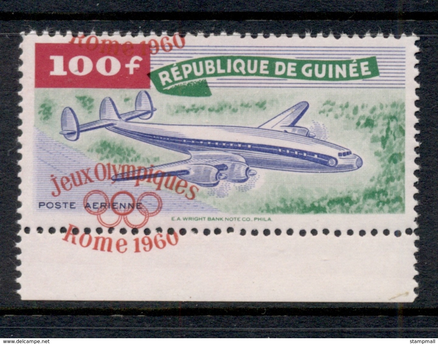 Guinee 1960 Summer Olympics Rome, Opt MISPLACED  MUH - Guinea (1958-...)