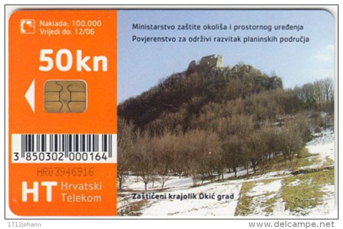 CROATIA C-669 Chip HT - Landscape, Hills - Used - Croatia