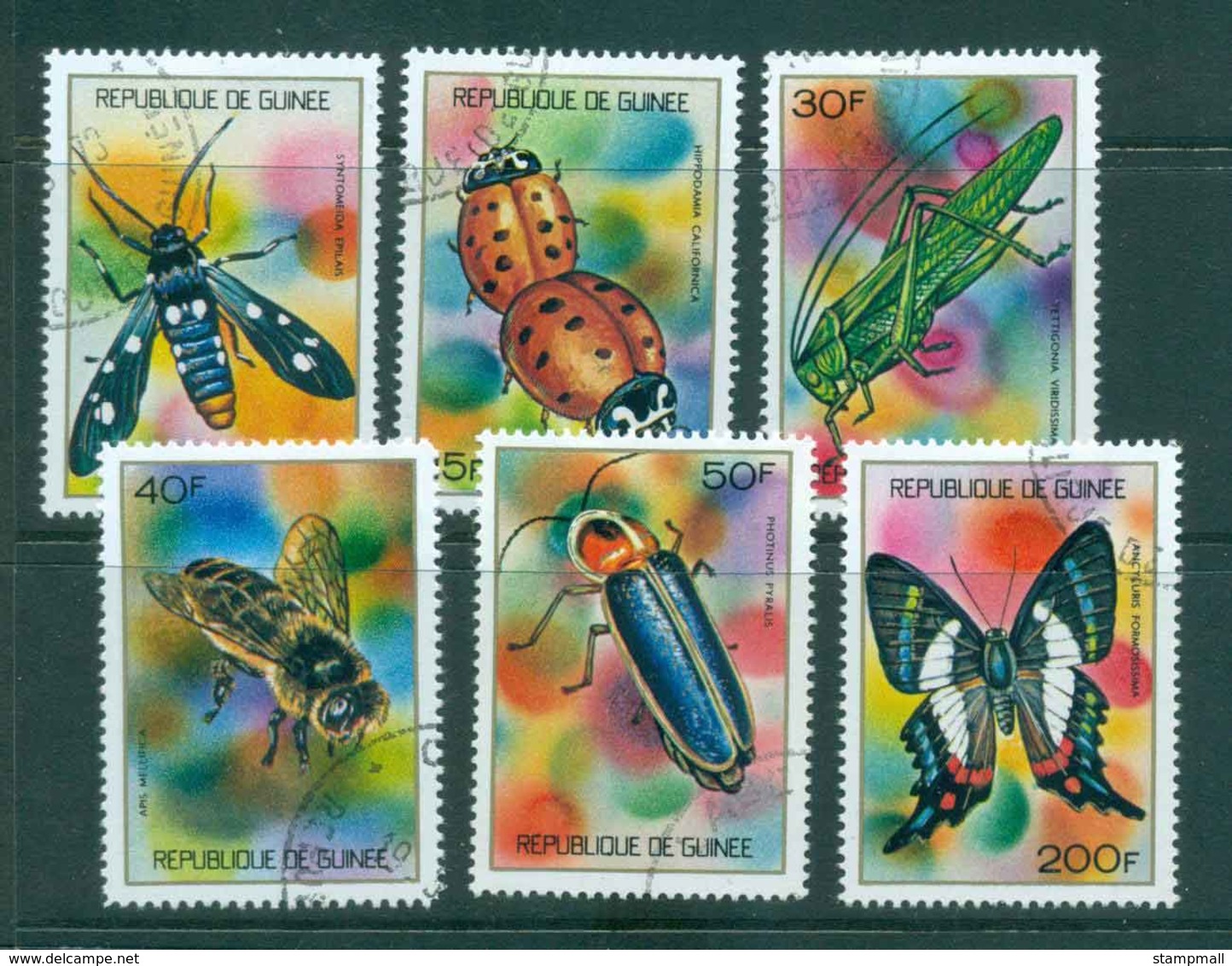 Guinee 1973 Insects CTO Lot43656 - Guinea (1958-...)