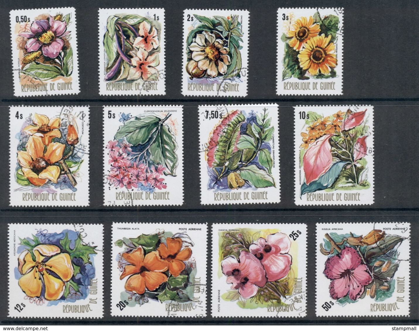 Guinee 1974 Flowers CTO - Guinea (1958-...)