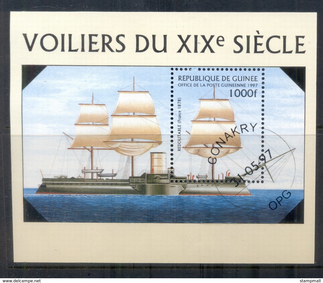 Guinee 1997 Sailing Ships MS CTO - Guinea (1958-...)