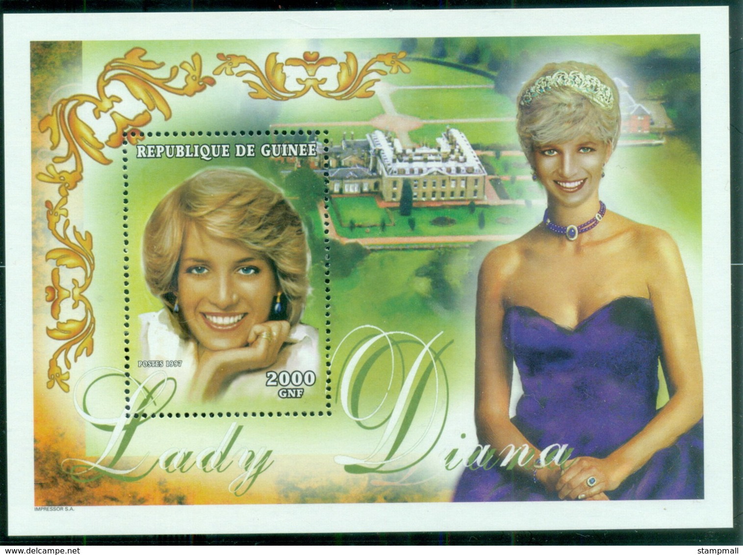 Guinee 1998 Princess Diana In Memoriam,  MS MUH - Guinea (1958-...)