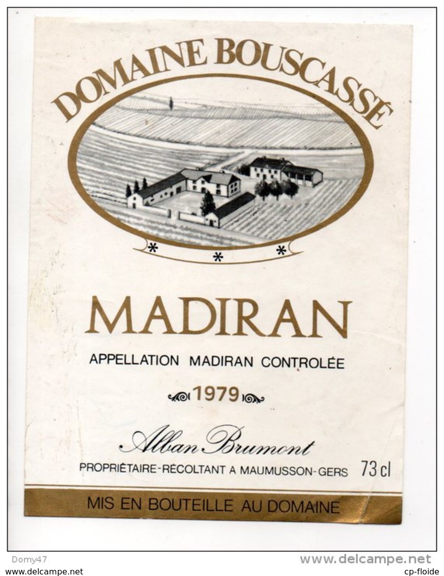 DOMAINE BOUSCASSÉ MADIRAN 1979 . ALBAN BRUMONT - Ref. N°2535 - - Madiran