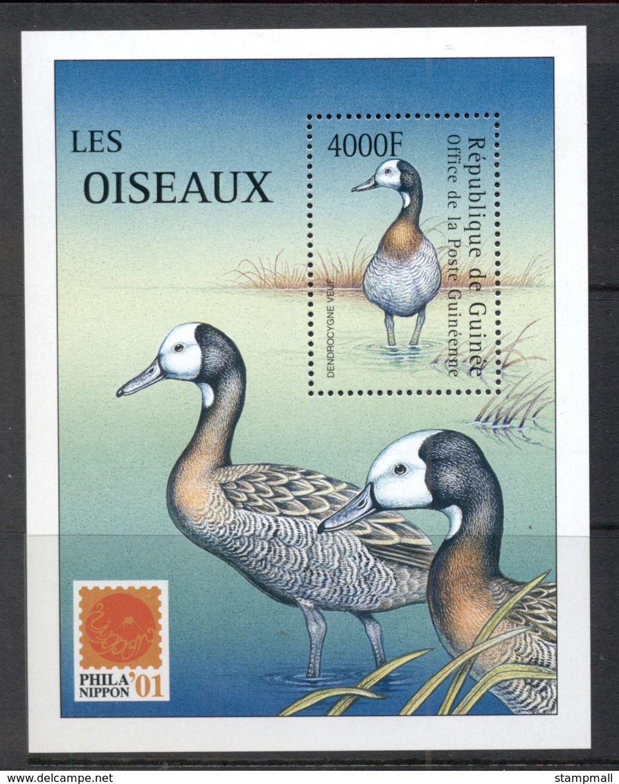 Guinee 2001 Birds, Philanippon, Duck MS MUH - Guinea (1958-...)