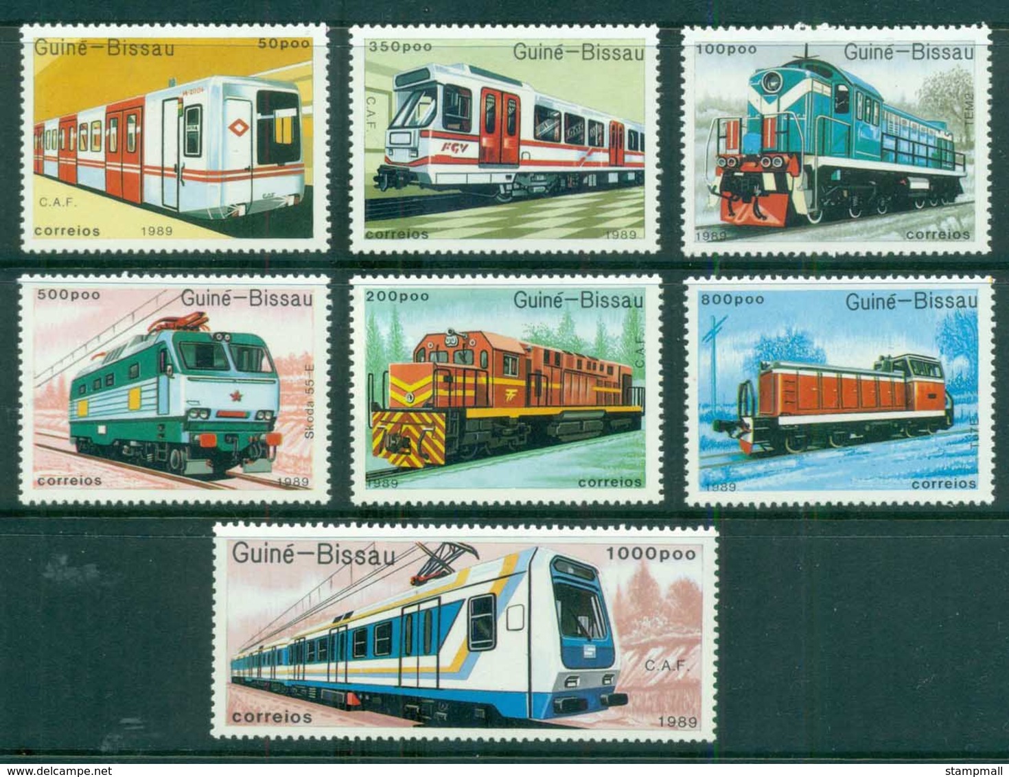 Guinea Bissau 1989 Trains MS MUH - Guinea-Bissau