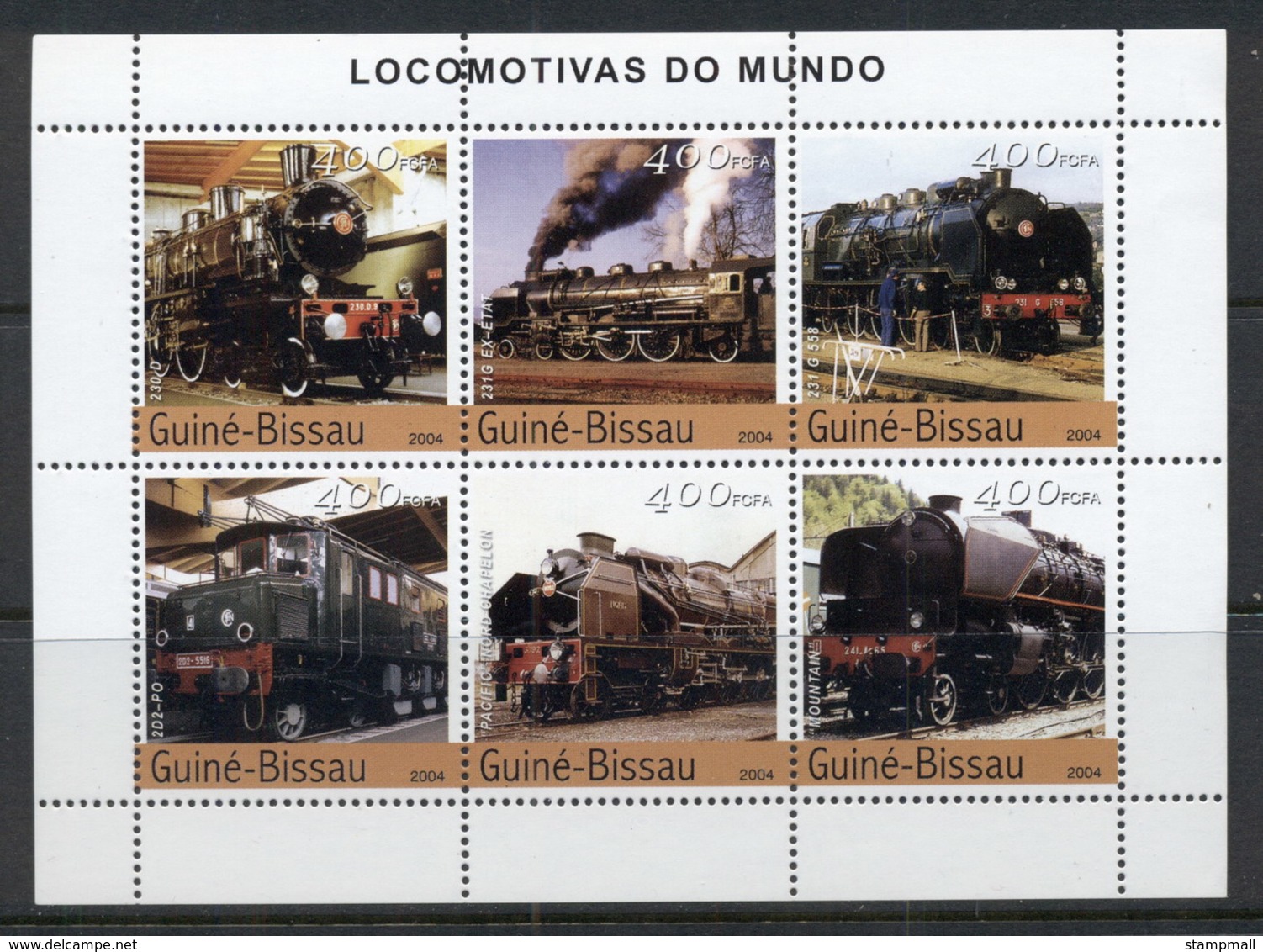 Guinea Bissau 2004 Trains Of The World Ms MUH - Guinea-Bissau