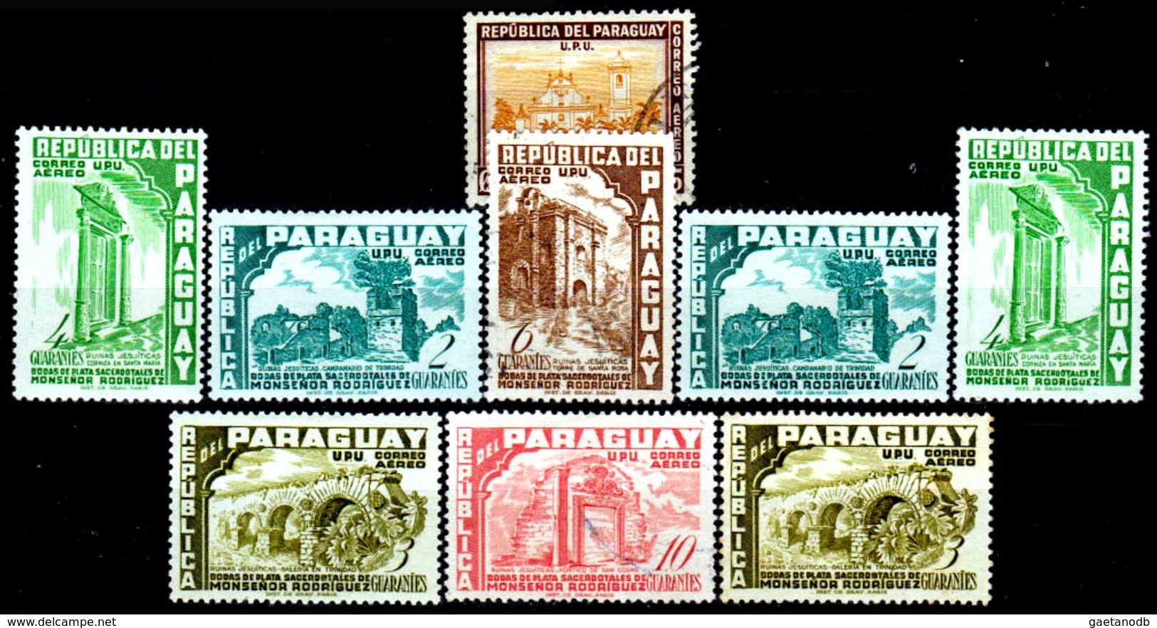 Paraguay-0041 - Posta Aerea 1953-1955 (++/+/sg/o) MNH/8Hinged/NG/Used - Senza Difetti Occulti. - Paraguay