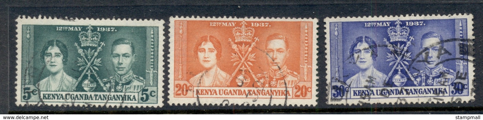 Kenya Uganda Tanganyika 1937 Coronation FU - Kenya (1963-...)