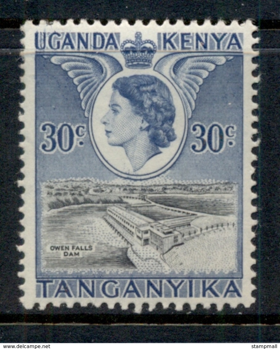 KUT 1954-59 QEII Pictorial, 30c Owen Falls Dam MLH - Kenya (1963-...)