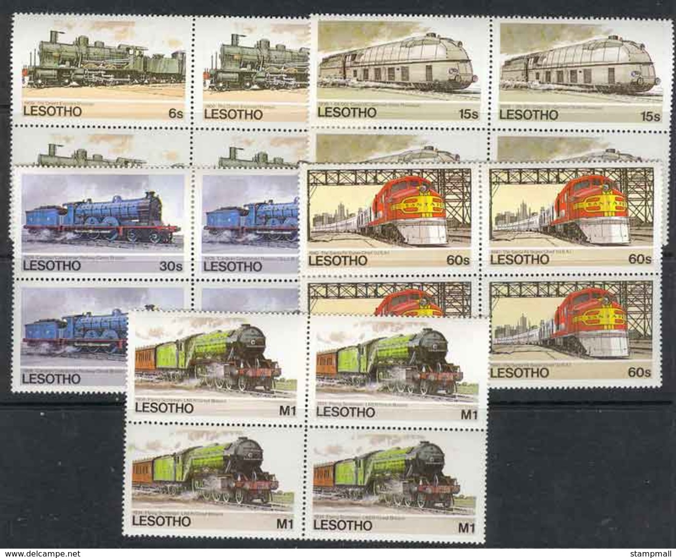 Lesotho 1984 Trains Block MUH Lot7788 - Lesotho (1966-...)