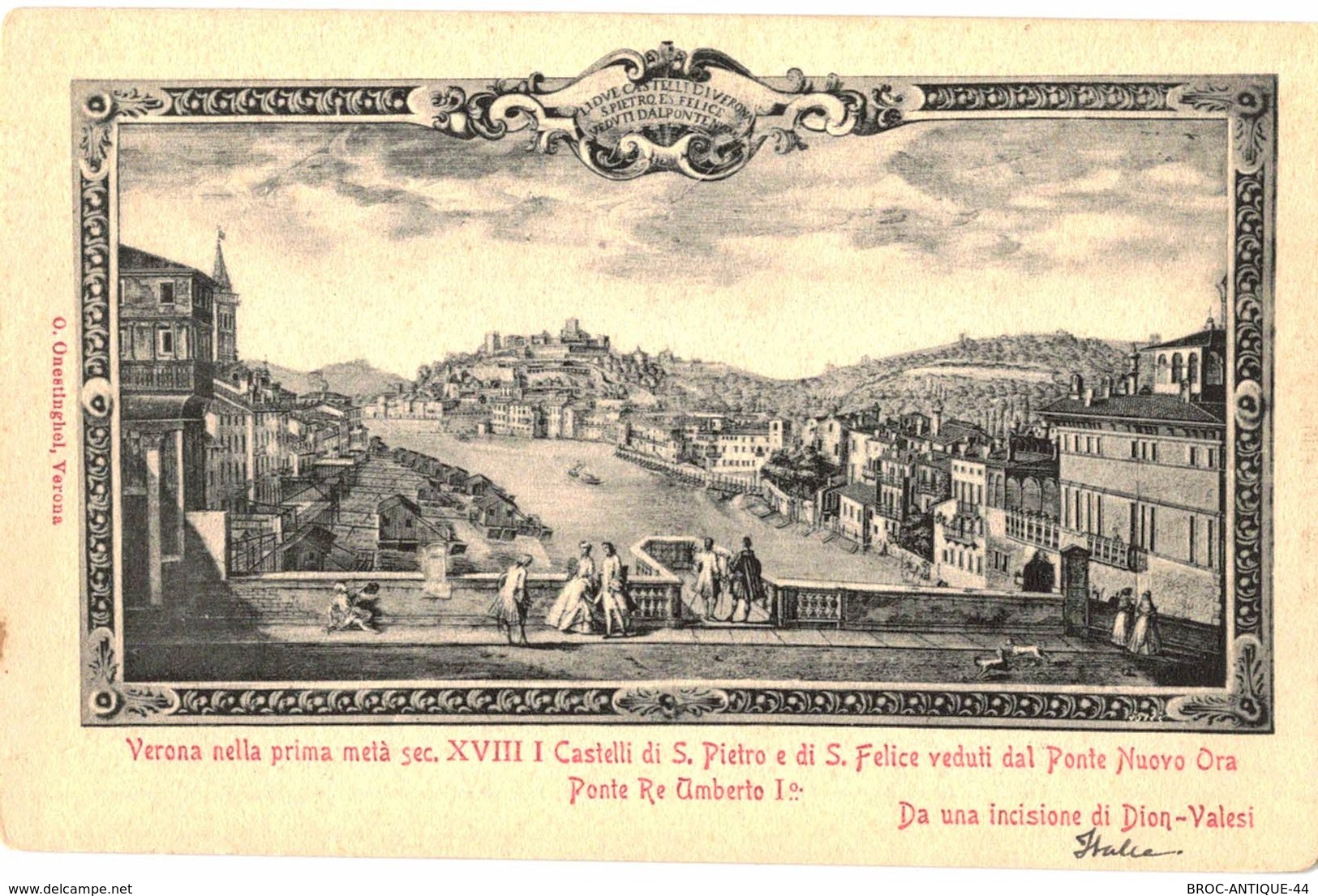 CPA N°22907 - LOT DE 5 CARTES DE VERONA - PANORAMA - DONT UNE GRAVURE OU LITHO OU DESSIN - Verona