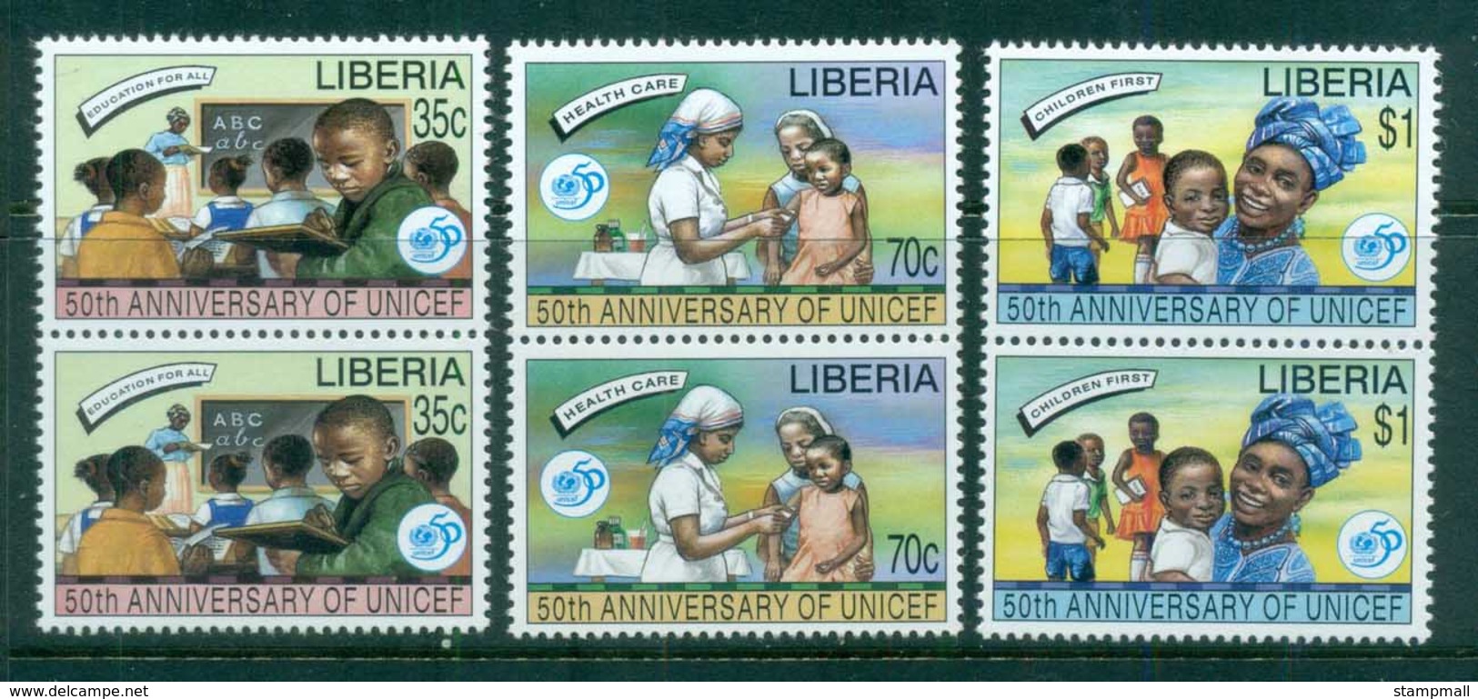 Liberia 1996 UNICEF 50th Anniv Pr MUH - Liberia