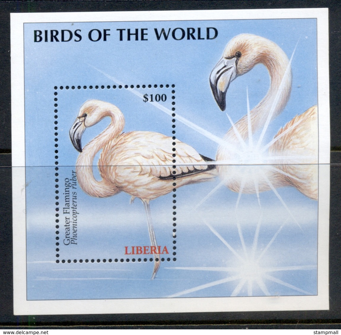 Liberia 1998 Birds Of The World, Flamingo MS MUH - Liberia