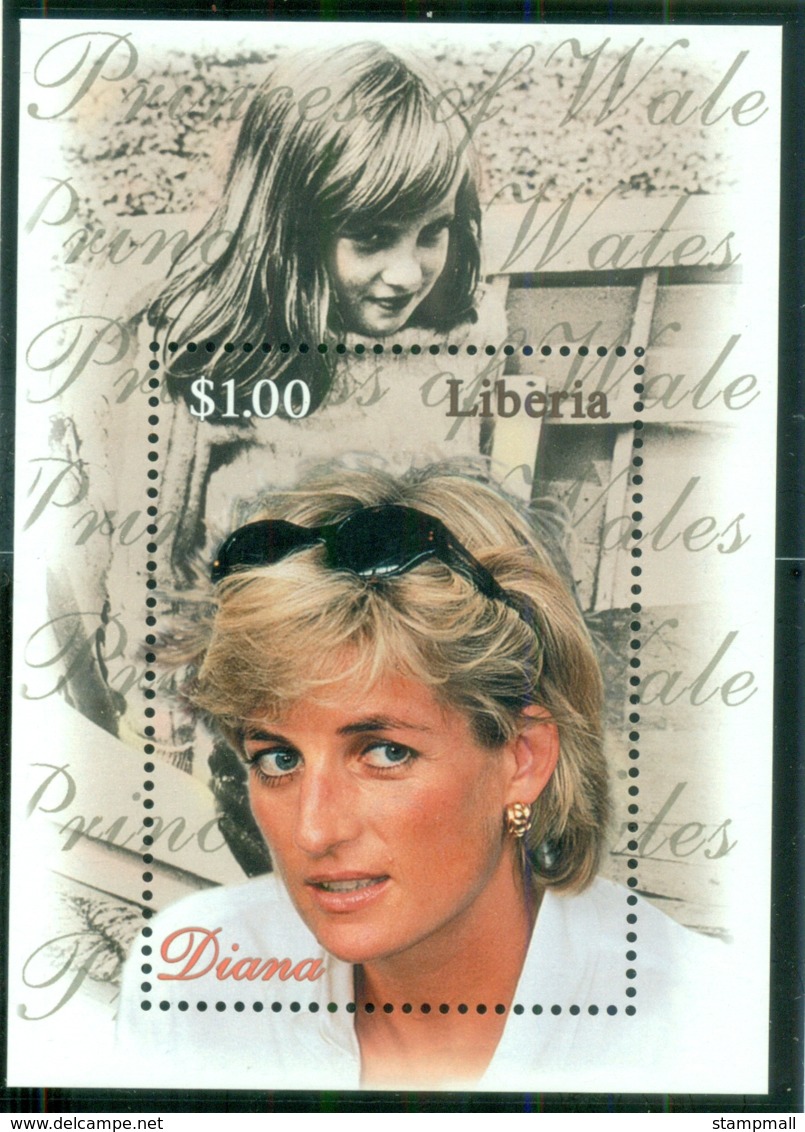 Liberia 1998 Princess Diana In Memoriam, From Little Princess To Princess Of Wales MS MUH - Liberia