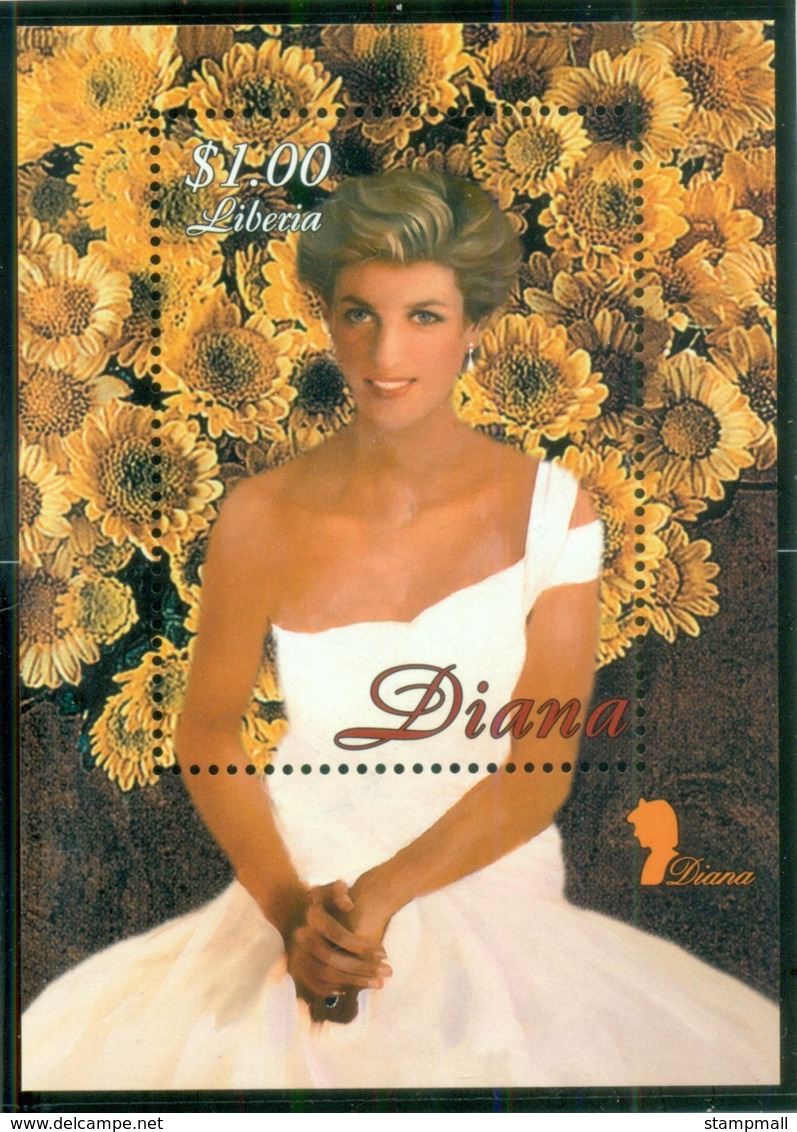 Liberia 1998 Princess Diana In Memoriam, Gentle Princess MS MUH - Liberia