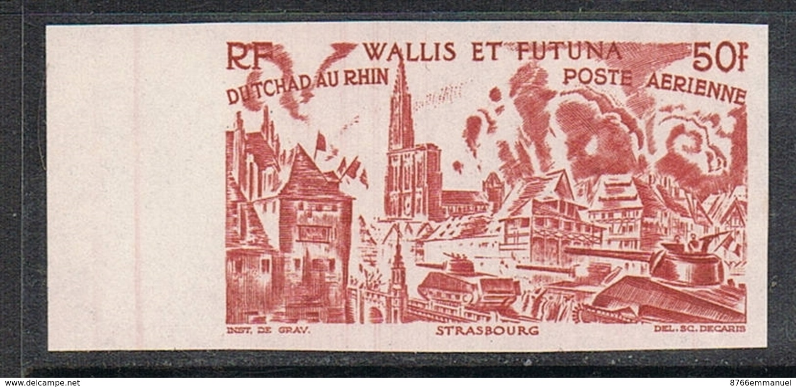 WALLIS-ET-FUTUNA AERIEN N°10 N**  Variété Timbre Non-dentelé - Ungebraucht