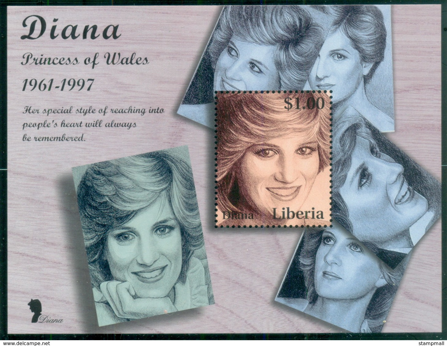 Liberia 1998 Princess Diana In Memoriam, Princess Portraits MS MUH - Liberia