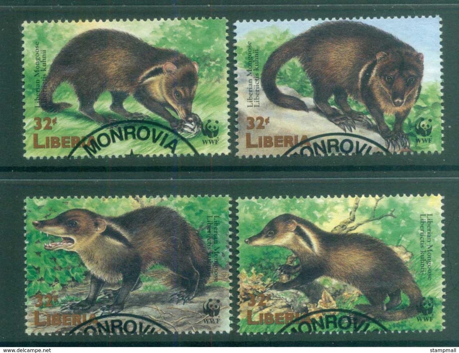 Liberia 1998 WWF Liberian Mongoose FU Lot81585 - Liberia