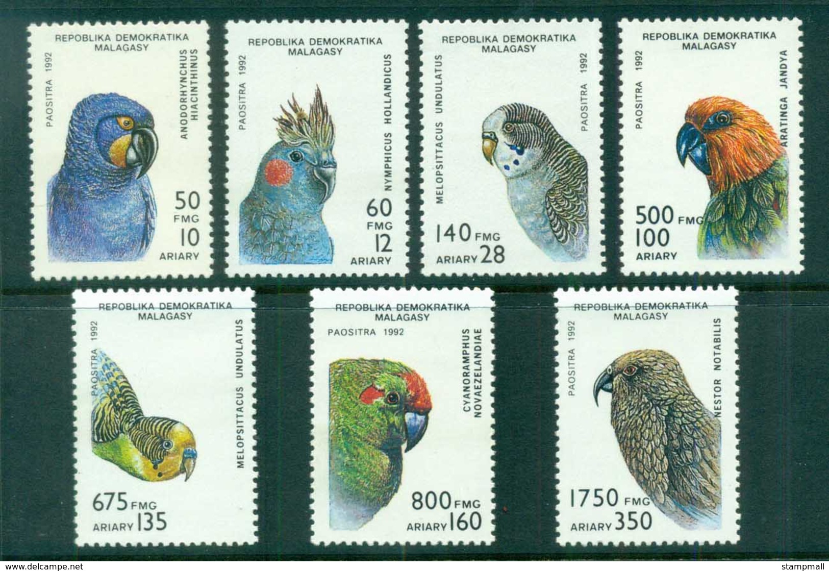 Madagascar 1993 Birds, Parrots MUH - Madagascar (1960-...)