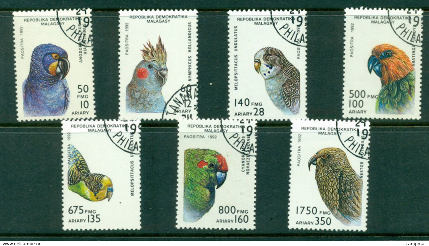 Madagascar 1993 Parrots CTO Lot21135 - Madagascar (1960-...)