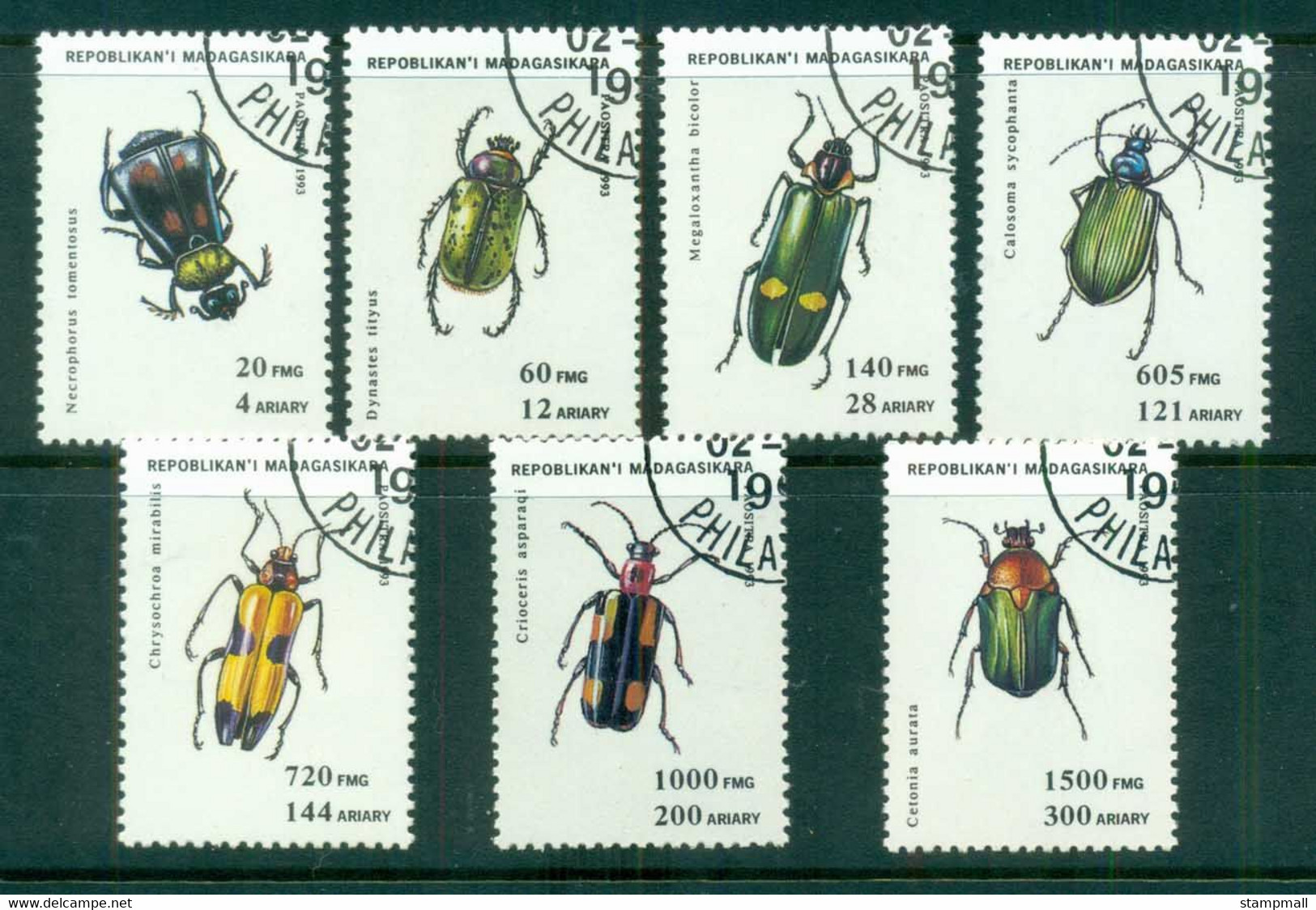 Madagascar 1994 Insects, Beetles CTO - Madagascar (1960-...)