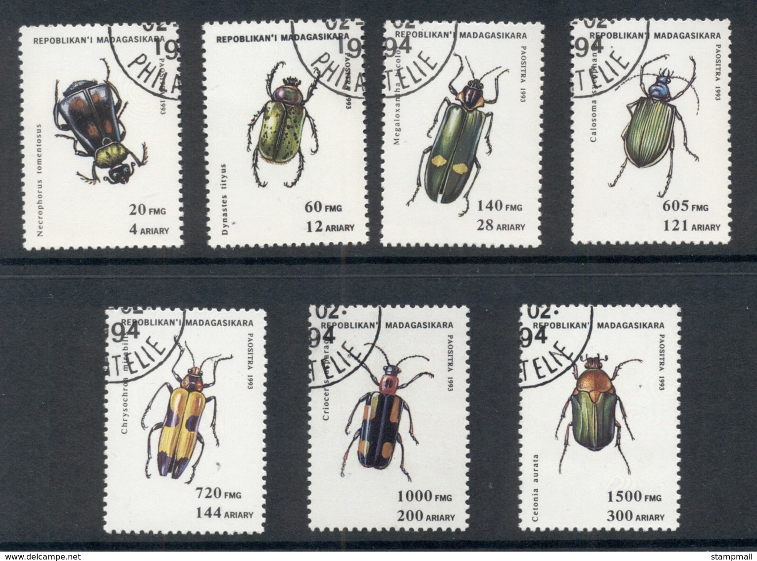 Madagascar 1994 Insects, Beetles CTO - Madagascar (1960-...)