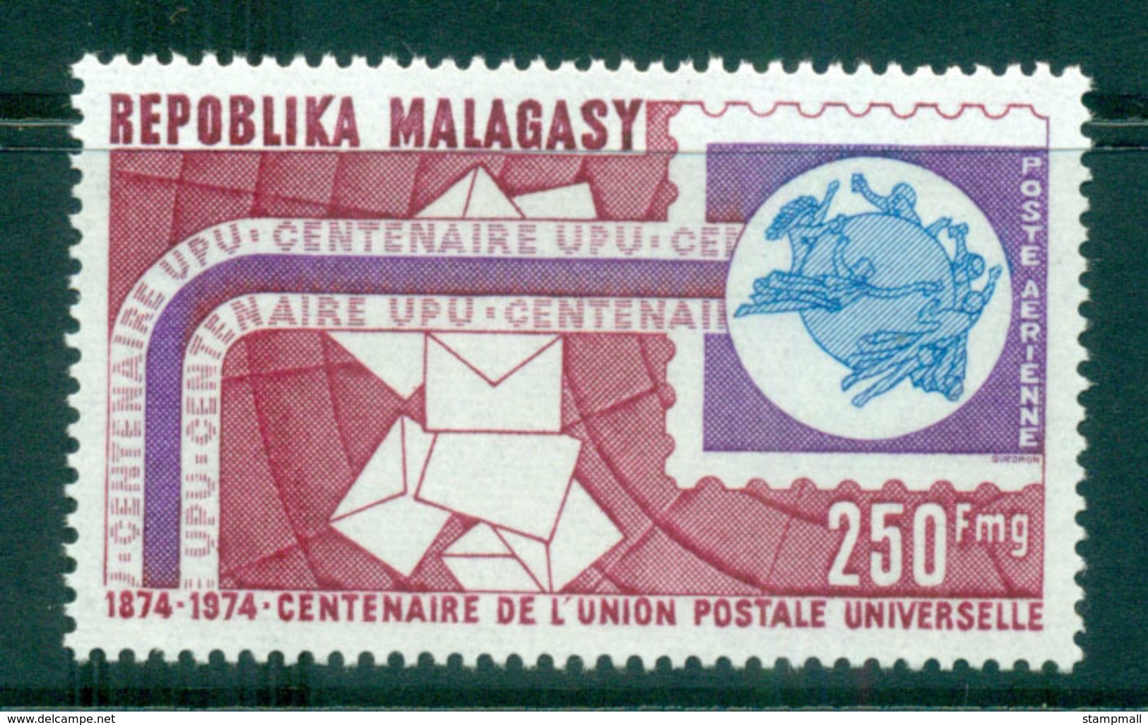 Malagasy Rep 1974 UPU Centenary MUH Lot56305 - Madagascar (1960-...)