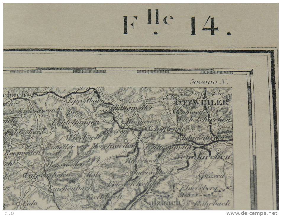 METZ  MEZIERES  CARTE D ETAT MAJOR  LEVEE ET PUBLIEE EN 1856  ECHELLE 1/320000 - Cartes Topographiques