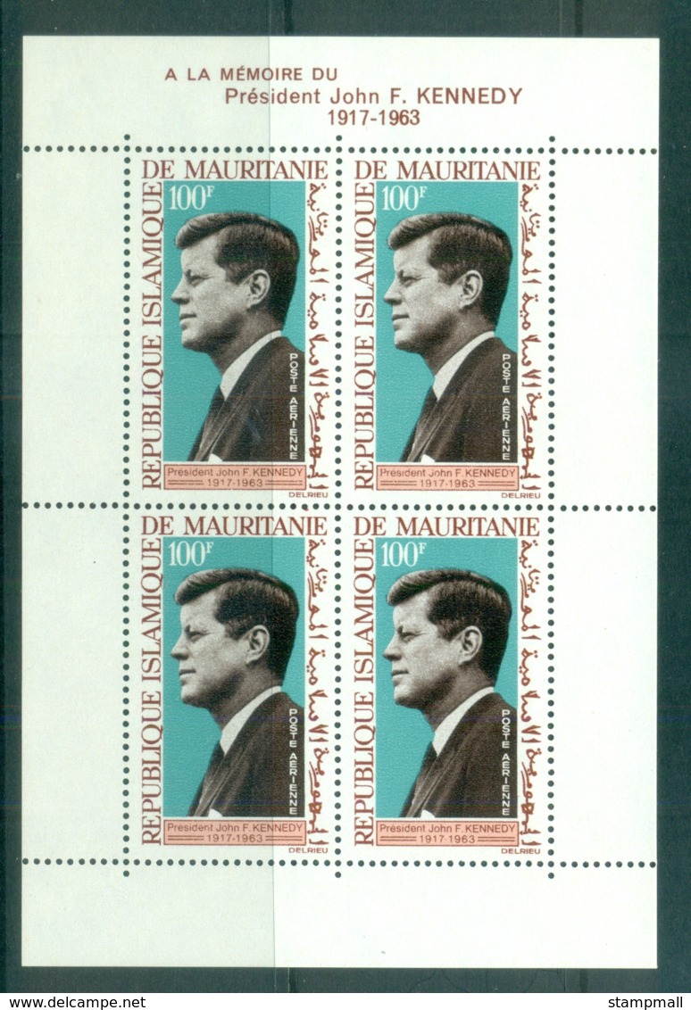 Mauritania 1964 JFK Kennedy In Memoriam MS MUH - Mauritania (1960-...)