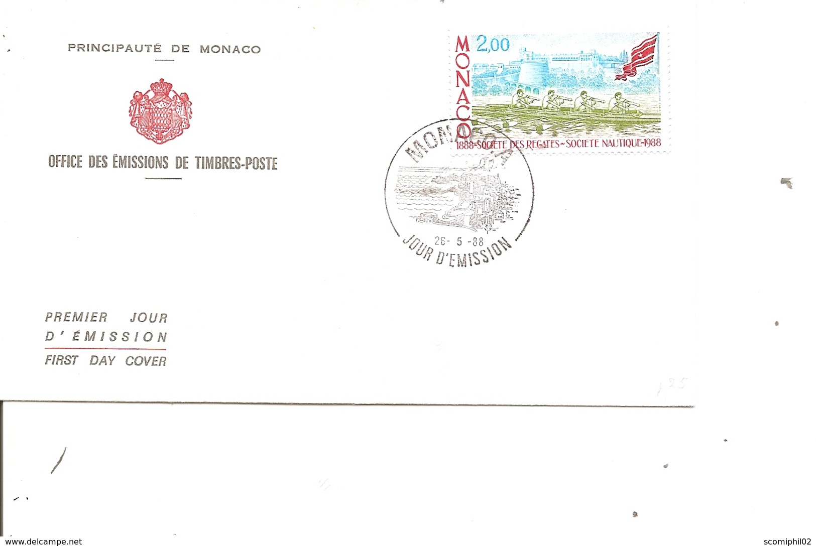 Canoé - Régates ( FDC De Monaco De 1988 à Voir) - Kanu