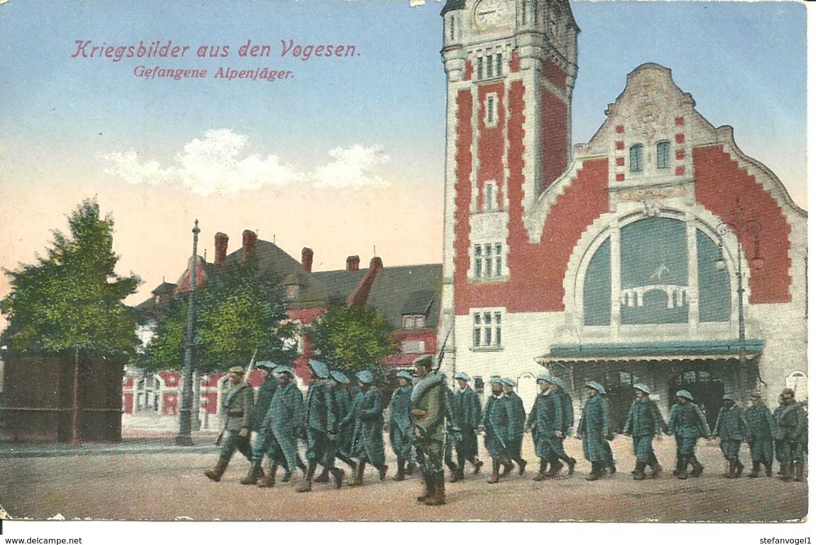 Vogesen - Vosges, Gefangene Alpenjäger - Chasseurs Alpins Piégés - Weltkrieg 1914-18