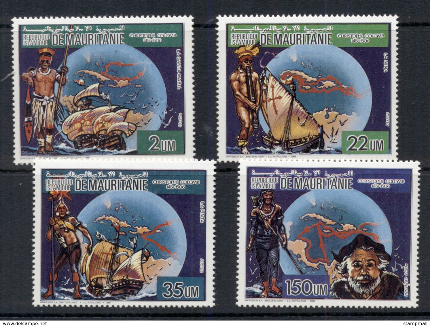 Mauritania 1986 Christopher Colmbus, Discovery Of America MUH - Mauritania (1960-...)