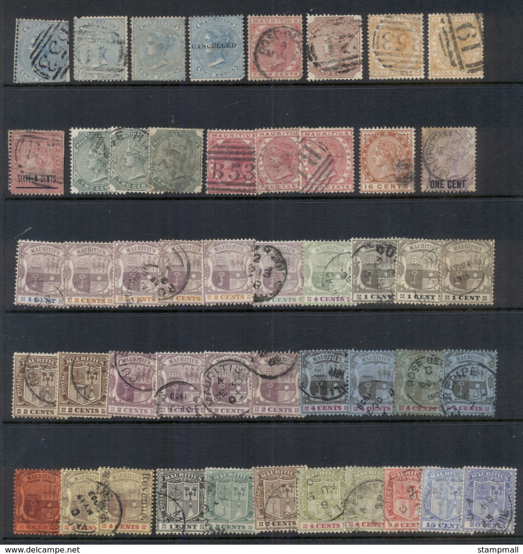 Mauritius 1879-1904 Assorted Oddments (faults) FU - Mauritius (1968-...)
