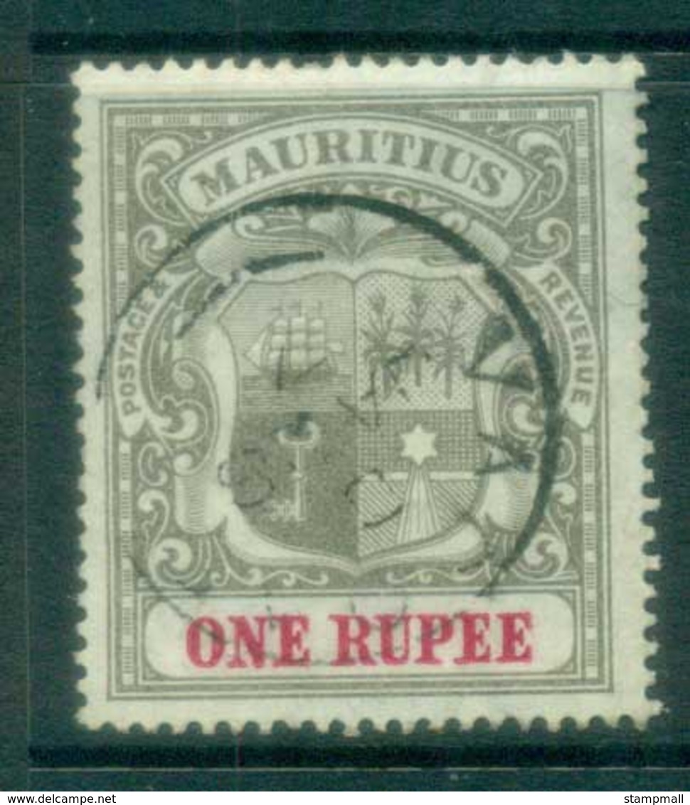 Mauritius 1902 Coat Of Arms 1R Wmk Crown CC FU Lot78060 - Mauritius (1968-...)
