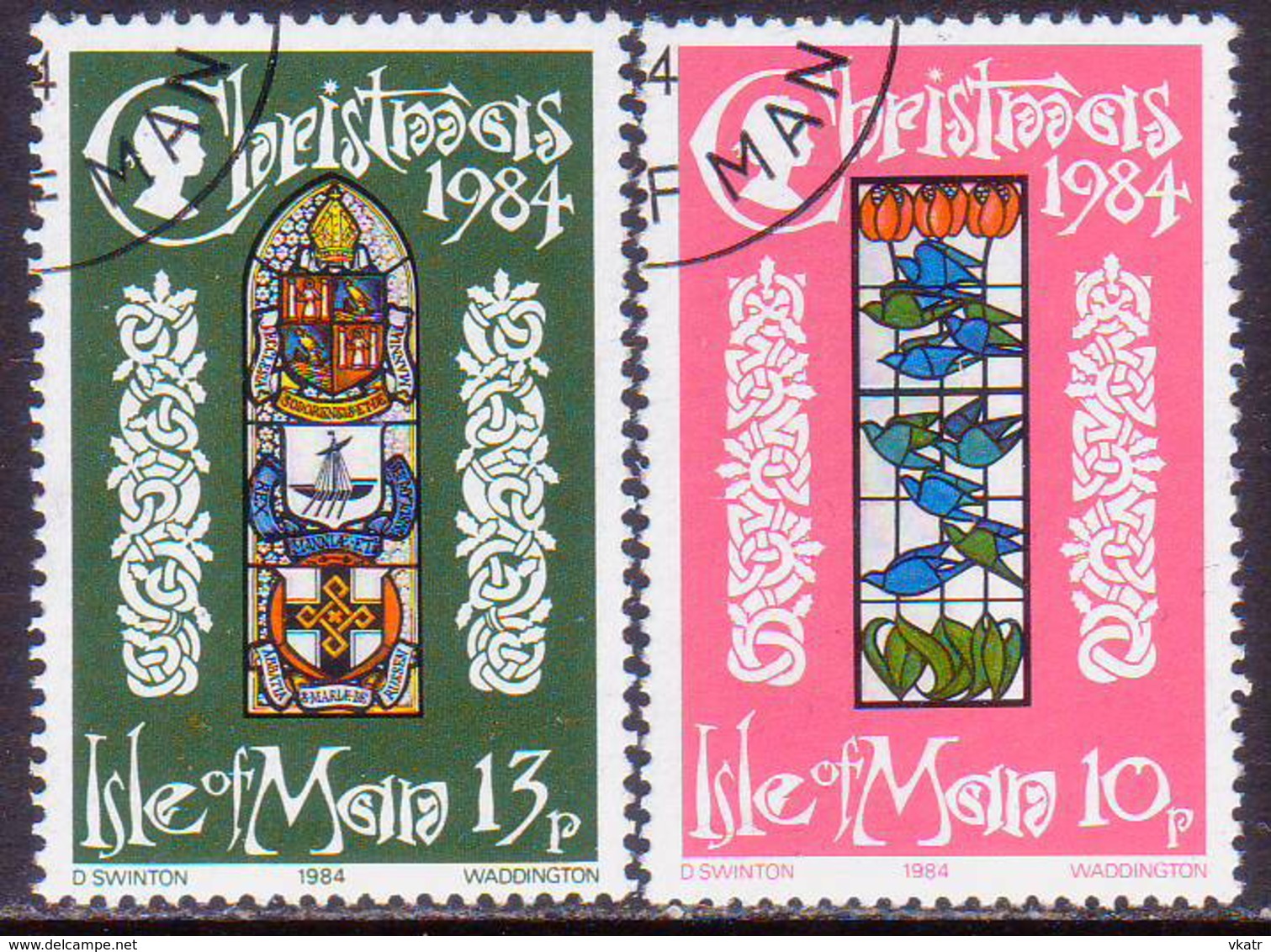 ISLE OF MAN 1984 SG 272-73 Compl.set Used Christmas - Isle Of Man