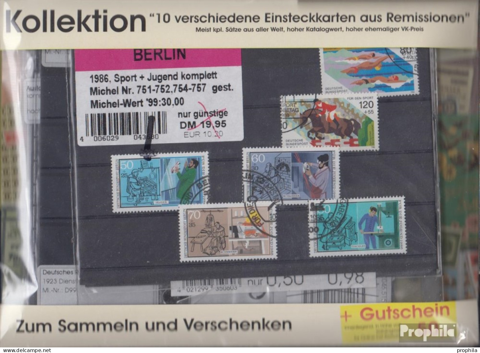 Alle Welt 10 Verschiedene Einsteckkarten  Aus Remissionen - Sammlungen (ohne Album)