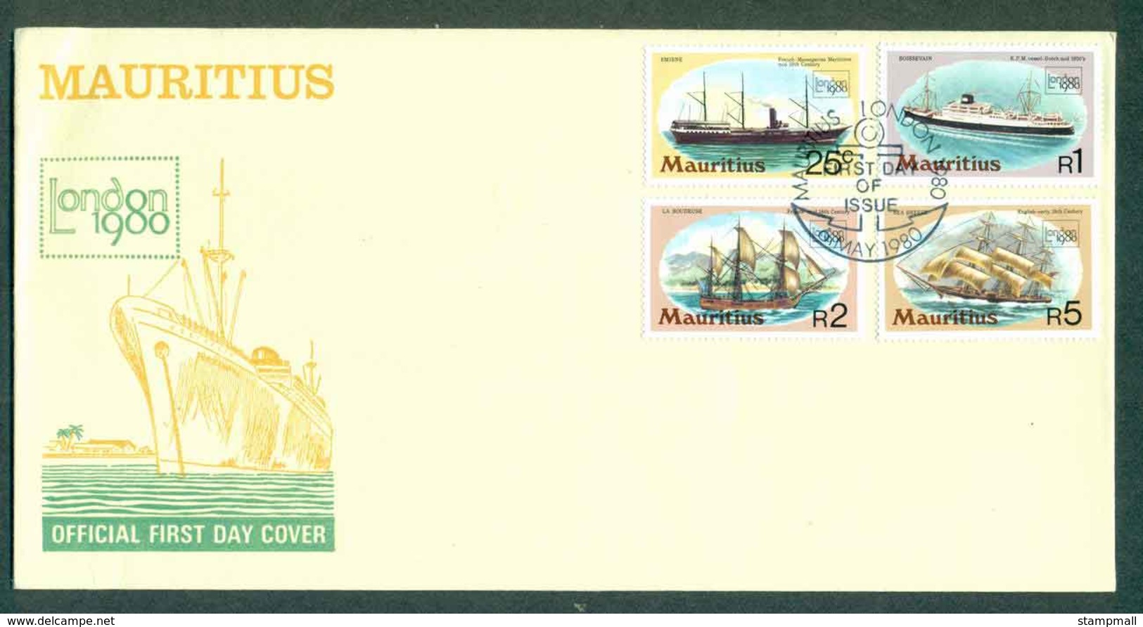Mauritius 1980 London Stamp Ex FDC Lot50455 - Mauritius (1968-...)