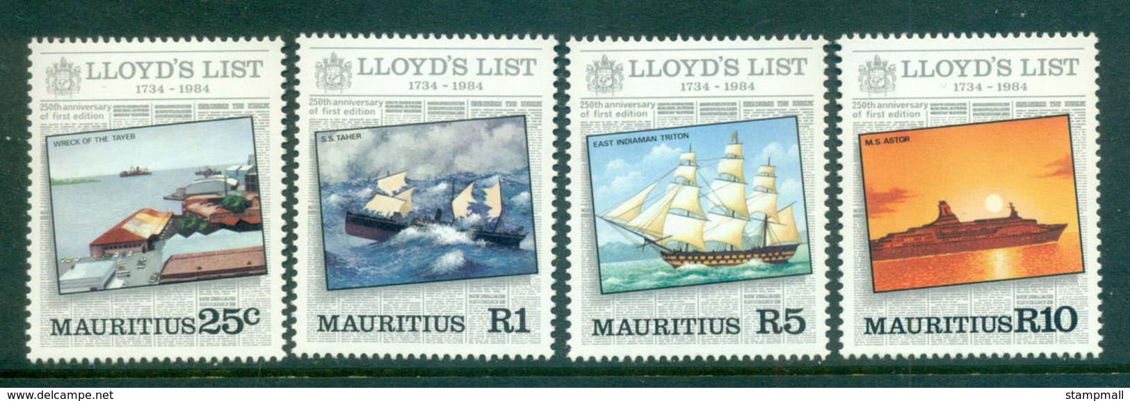 Mauritius 1984 Lloyd's List MUH Lot55413 - Mauritius (1968-...)