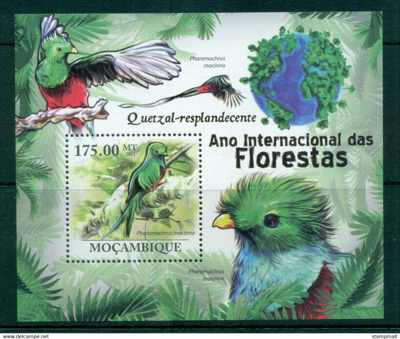 Mozambique 2011 Intl. Year Of Forests, Bird MS MUH - Mozambique