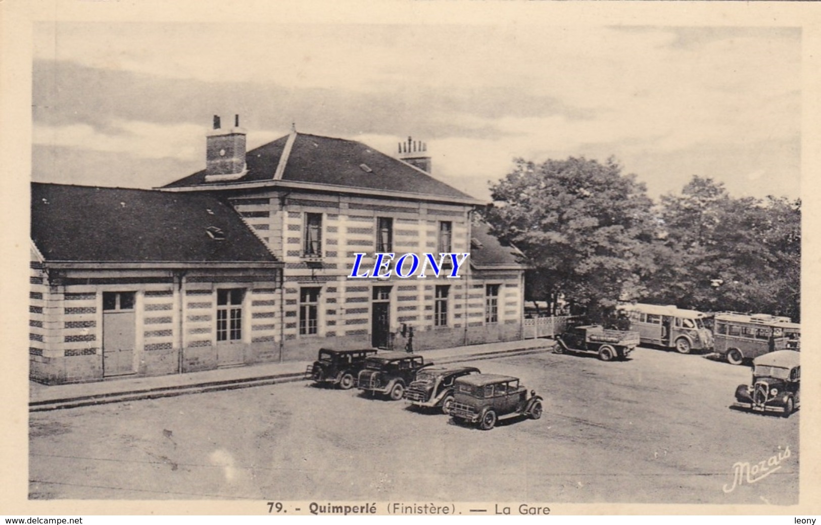 CPSM 9X14 De  QUIMPERLE (29) - La GARE  N° 79 - VOITURES - - Quimperlé