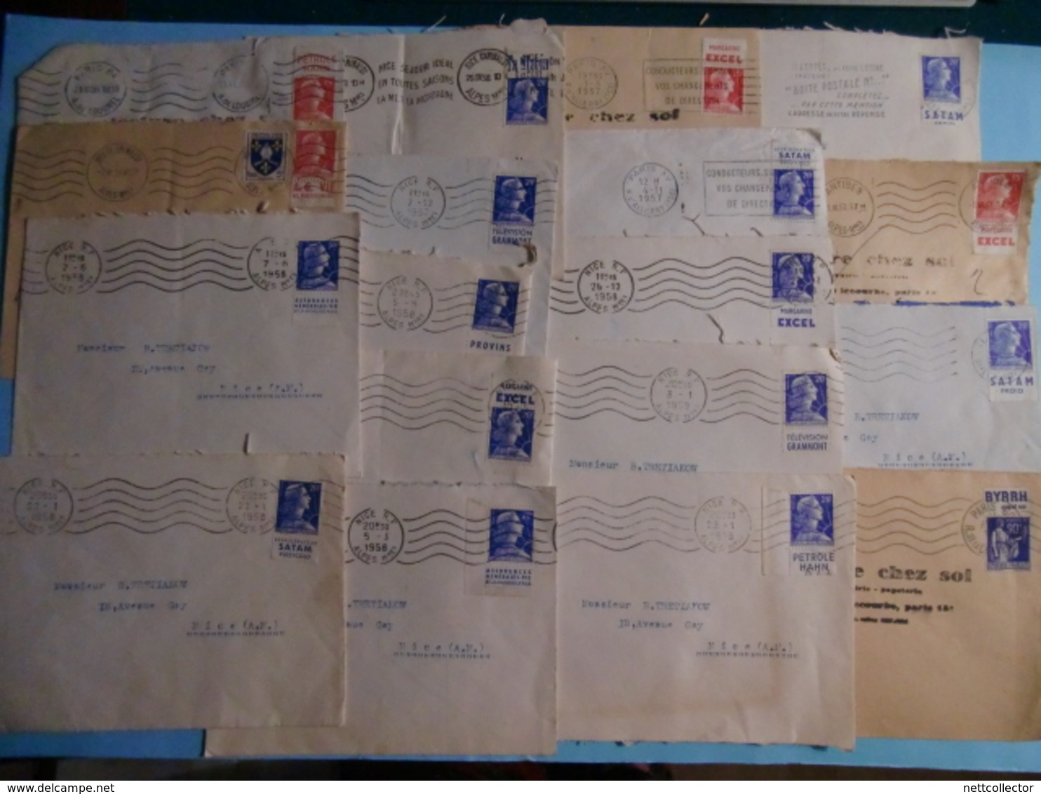 + De 500 LETTRES ARCHIVE FRANCE MAJORITE ANNEES 1930/1950 DONT PUBLICITES  LOT NATURE  A ETUDIER - Autres & Non Classés