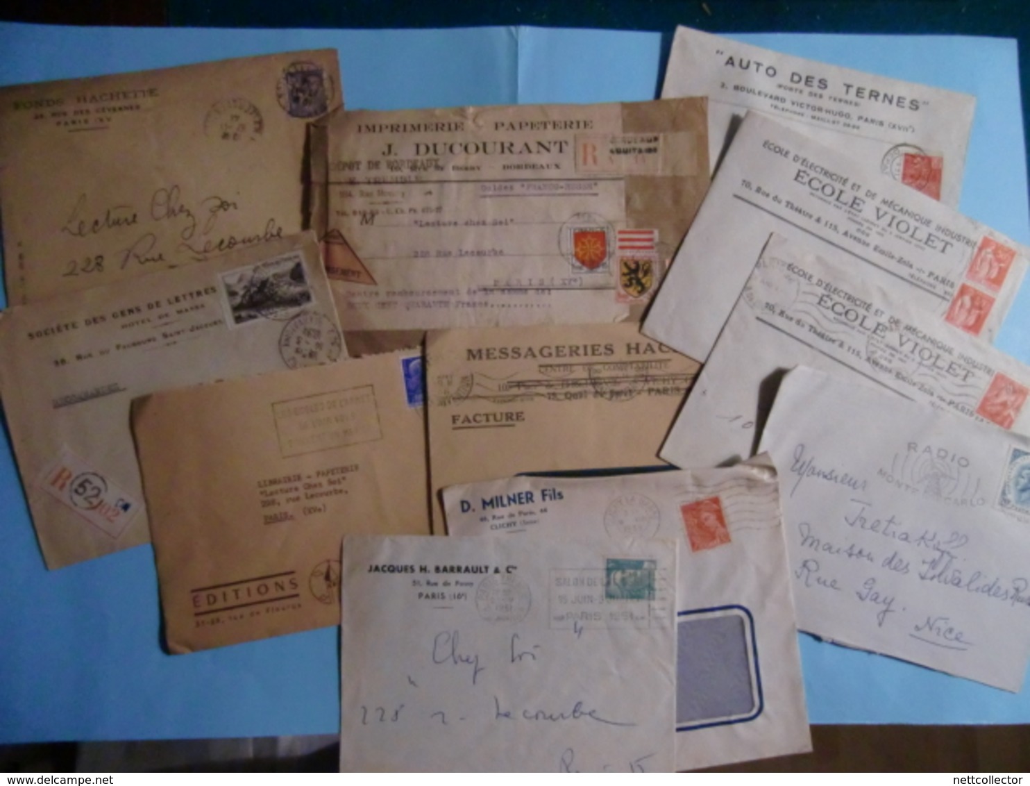 + De 500 LETTRES ARCHIVE FRANCE MAJORITE ANNEES 1930/1950 DONT PUBLICITES  LOT NATURE  A ETUDIER - Autres & Non Classés