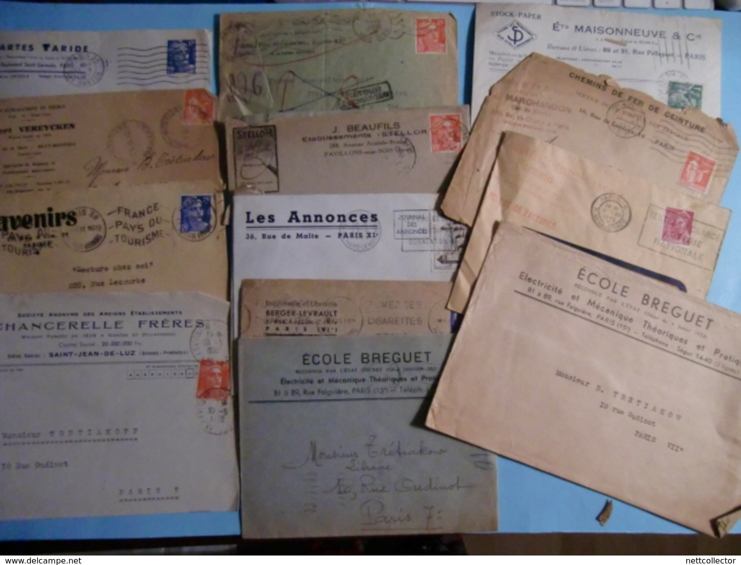 + De 500 LETTRES ARCHIVE FRANCE MAJORITE ANNEES 1930/1950 DONT PUBLICITES  LOT NATURE  A ETUDIER - Other & Unclassified