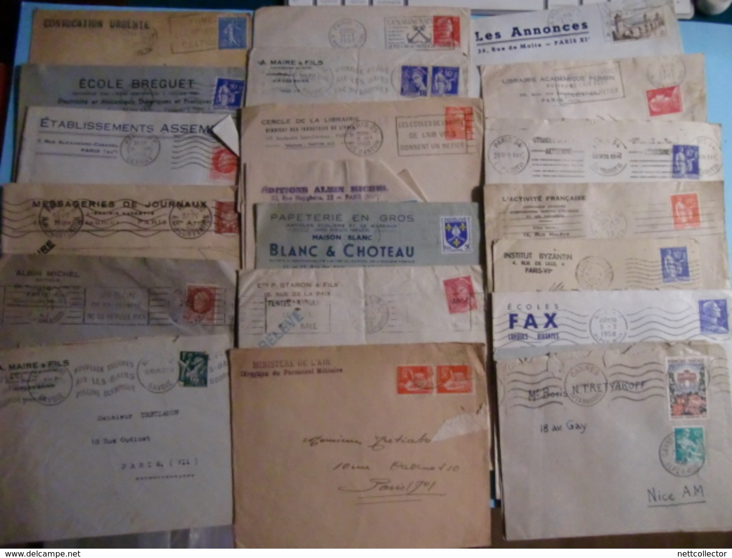 + de 500 LETTRES ARCHIVE FRANCE MAJORITE ANNEES 1930/1950 DONT PUBLICITES  LOT NATURE  A ETUDIER