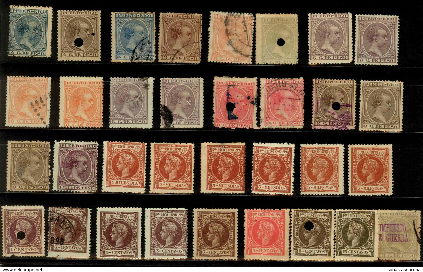 Puerto Rico. 99 Sellos Nuevos Y Usados (con Matasellos Diversos. Hay Interesantes.). - Puerto Rico