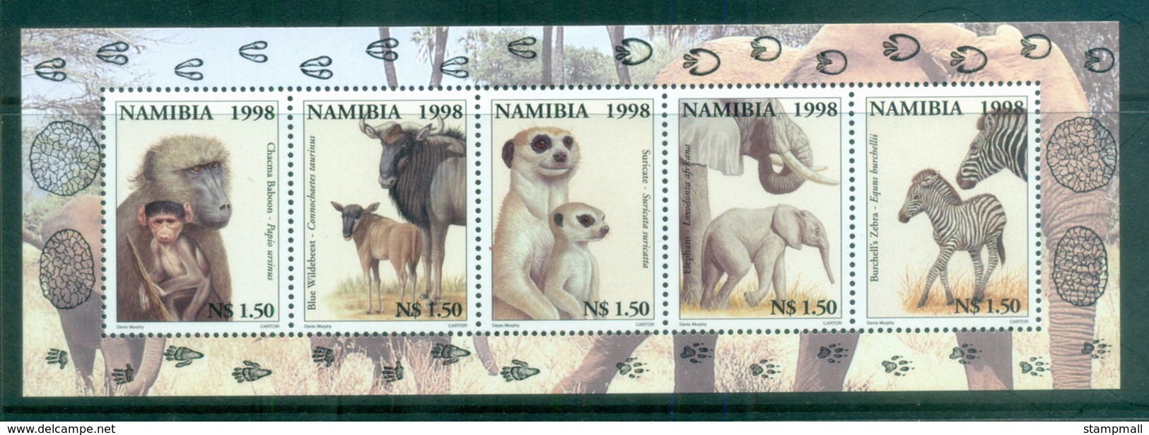 Namibia 1998 Animals & Their Young MS MLH - Namibia (1990- ...)